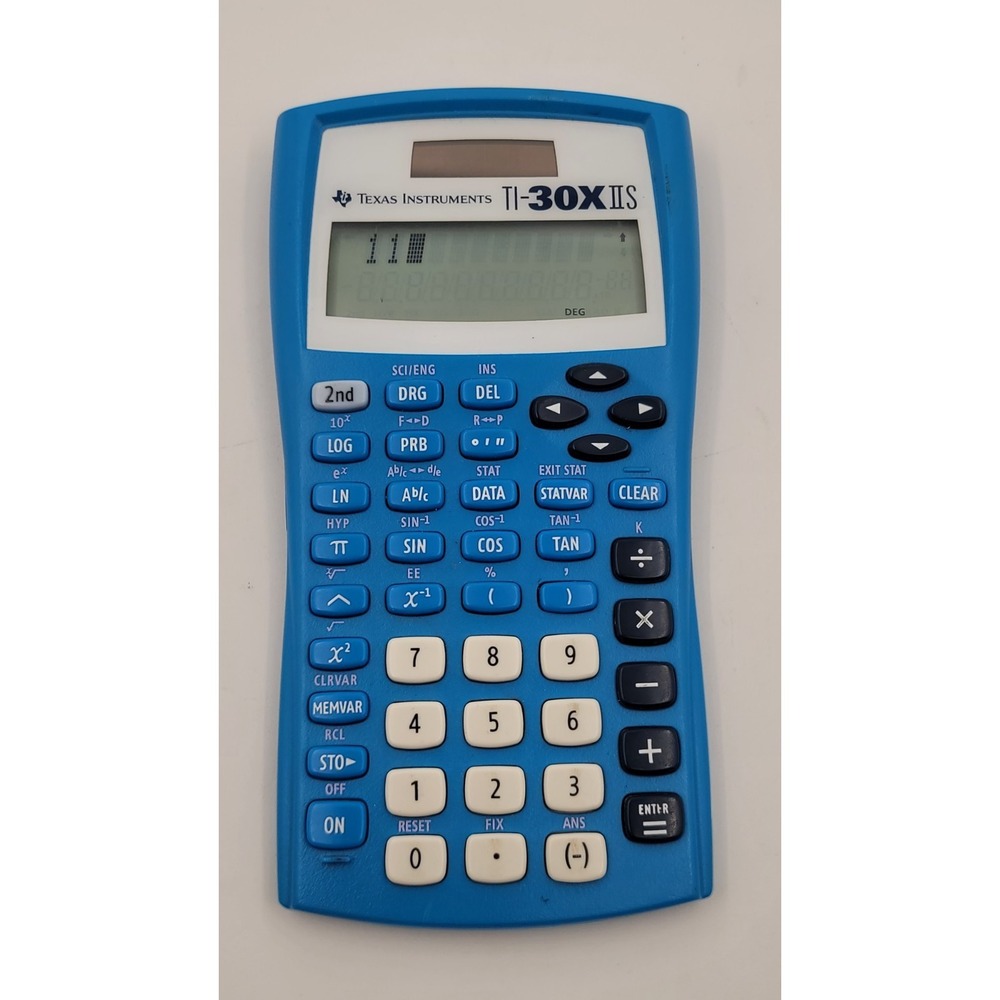 Texas Instruments Calculator TI- 30X IIS Blue Tested Works